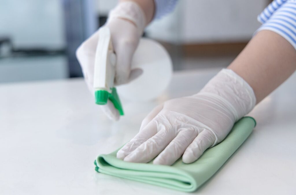 A Swept Up Cleaning Co professional delivering Deep Cleaning in Leander, TX, using advanced tools and techniques for a thoroughly sanitized home.