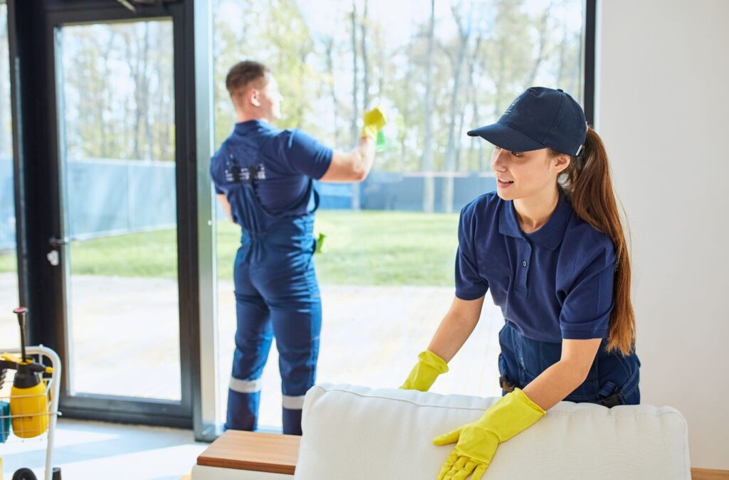 A Swept Up Cleaning Co staff member delivering Move In Cleaning in Leander, TX, highlighting commitment and thorough service quality. Move In Cleaning near me.