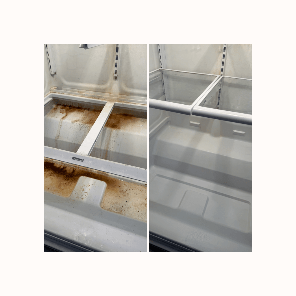 Before and after cleaning comparison