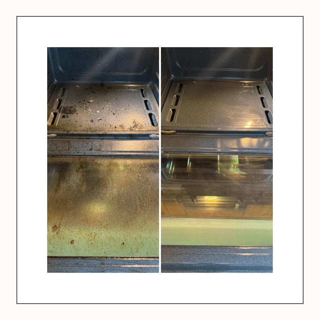 Inside the oven - move-out clean in Crestview, before and after